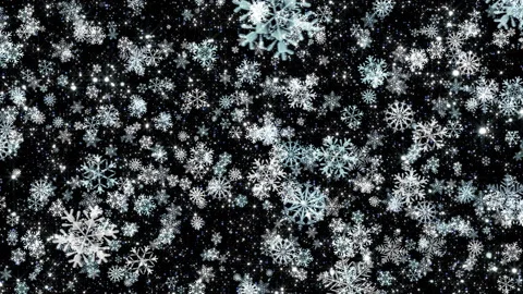 4k Shiny Falling Snowflakes 2 Stock Footage 119171715
