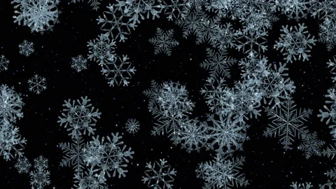 4k Shiny Falling Snowflakes 4 Video stock 119172352