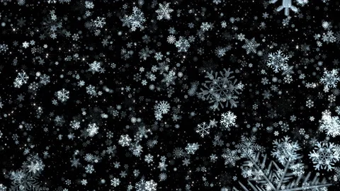 4k Shiny Falling Snowflakes 5 Stock Footage 119172953