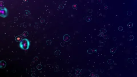 4k Shiny Floating Cells Motion Background Stock Footage 328548791