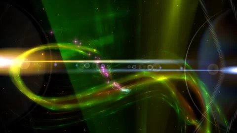 4k shiny glowing lights snake shape motion background Stock-Footage 263093239