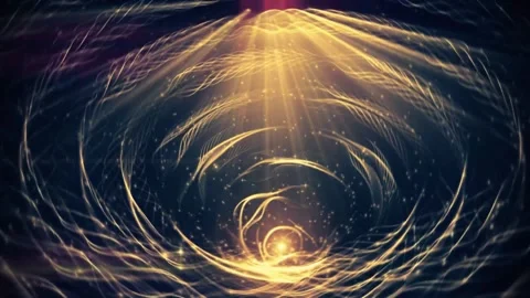4k Shiny Golden Light Rays With Waves Spherical Motion Background 스톡 동영상 321271203