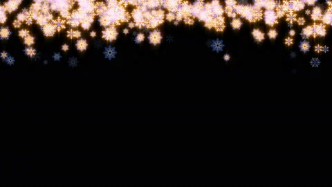 4k Shiny Snowflakes On Top Video stock 145376443
