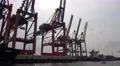 4k Shipping along dockside with container ships in Hamburg harbour 4k or 4k+ Resolution