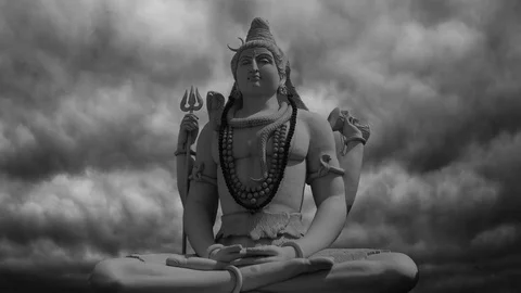 4K SHIVA AND STORM CLOUDS TIME LAPSE Stock Footage 83944966