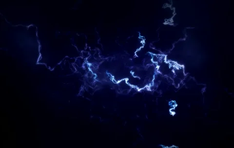 4k Shocking Current Thunder Sky Animation Video stock 165055187