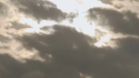 4K Shooting of grey clouds movements along the sky Video stock 100131718
