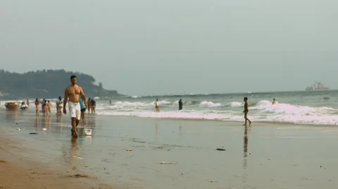 4K Shot of beach in Goa 01 Stock Footage 49112903
