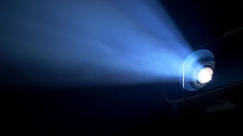 4K Shot Of Beautiful Rays Of Colours Shining Out Of Projector Stock Footage 122738782