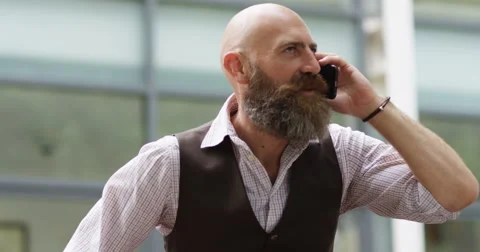 4k, Shot of a businessman using a mobile phone Stock Footage