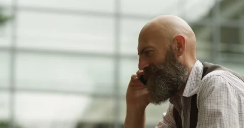 4k, Shot of a businessman using a mobile phone Stock Footage