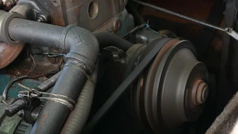 4k shot, engine in the boat Stock Footage 91252982