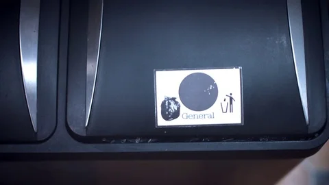 4k Shot of General Bin, Throwing to Trash Used CD Stock Footage 69852588