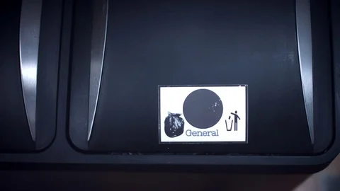 4k Shot of General Bin, Throwing to Trash Smartphone Stock Footage 69861451