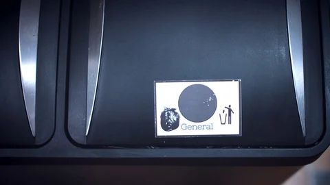 4k Shot of General Bin, Throwing to Trash VR Headset Stock-Footage 69865717