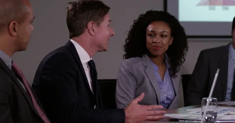 4k, shot of a group of multi-ethnic business people in a meeting. Stock Footage 61528031