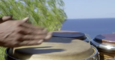 4K shot of hands playing percussions conga Stock Footage 292643728
