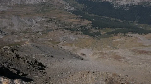 4k Shot Looking Down The Side of A Mountain Video stock 96209997