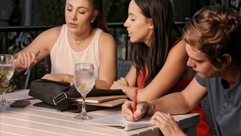 4k shot of multicultural friends and education, group of university students stu Video stock 201094594