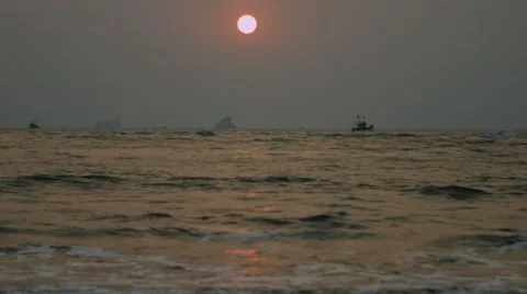 4K Shot of Sunset on the beach in Goa 03 Stock Footage 49165703