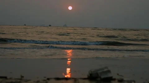 4K Shot of Sunset on the beach in Goa 04 Stock Footage 49178035