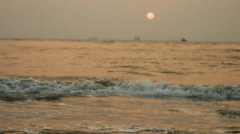 4K Shot of Sunset on the beach in Goa 06 Stock Footage 49289329