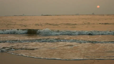 4K Shot of Sunset on the beach in Goa 08 Stock Footage 49292143