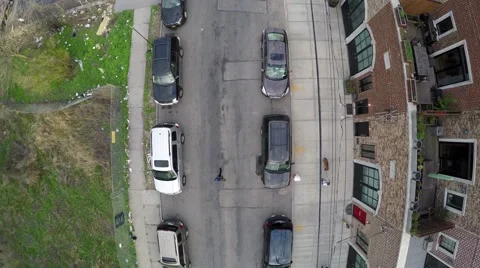 4k Sidewalk overhead in Red Hook Stock Footage 50361558