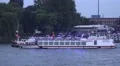 4k Sightseeing boat touring in the Hamburg harbour 4k or 4k+ Resolution