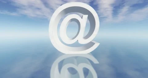 4k at sign email symbol,web tech,cloud computing. Stock Footage 59106487