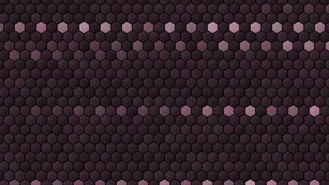 4K Silver Purple Hex Matrix Sine Wave Loop Vidéo 322187286