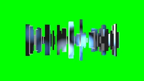 4k silver strips rotating with light Видео 258636252