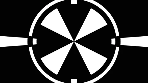 4K Simple Black and White Circular Complex Pattern Optical Background Loop Stock Footage 195763196