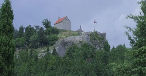4K Sinj old town on top of the hill Stock Footage 45974184