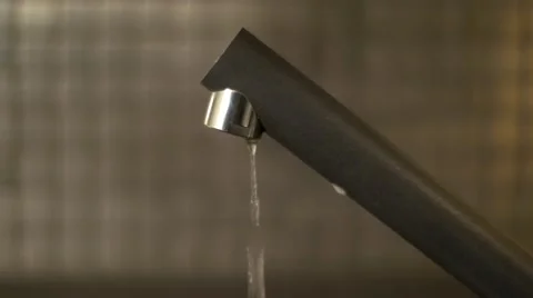 4k Sink dripping leaky kitchen faucet wasting water Stock Footage 59139308