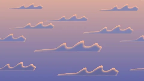 4K Sinuous Graphic Sunset Clouds Loop Video stock 345594573