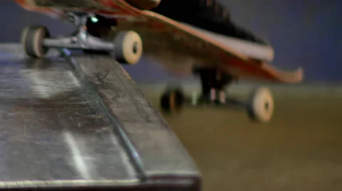 4K Skateboard - Backside Smith Grind - Close-up Stock Footage 41740781