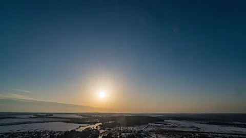 4K Sky Time lapse, Beautiful background, Sky Timelapse of skyscrapers, Blue sky Stock Footage 195090121