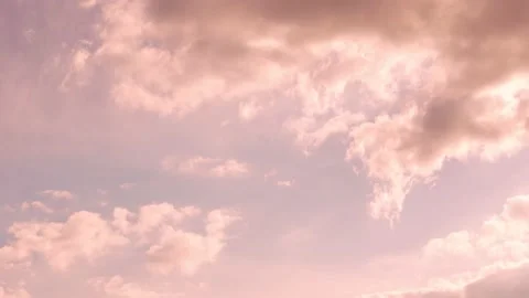 4K Sky Time Lapse, Beautiful Background, Soft Pink Blue Sky Timelapse of Skyscra Stock Footage 201136059