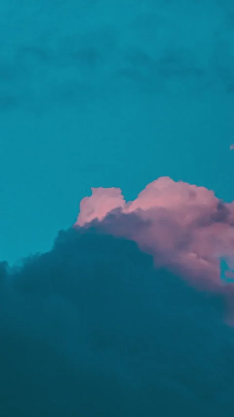 4k Sky Time Lapse. Fluffy Pink Clouds. Amazing Pink Colorful Clouds. Fantasy Co Stock Footage 342952254