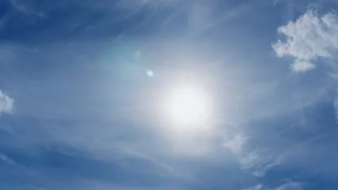 4K Sky Timelapse of Sun Moving Through Dramatic Clouds Stock Footage 341906526