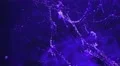 4k Slime and bubbles at aquarium front by blue night illumination 4k or 4k+ Resolution