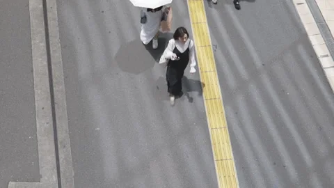 4K slow Commuter Crowd Walking . Stock Footage 245273241