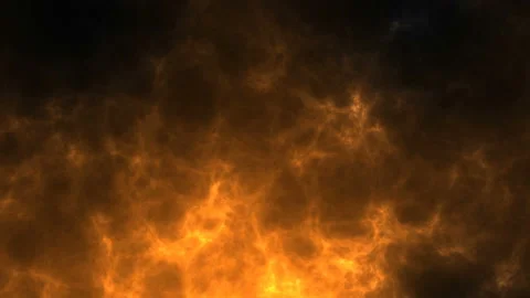 4K Slow motion animation of red-hot lava with puffs of dark smoke. Stock Footage 113547785