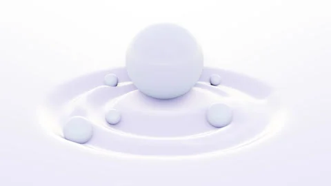 4k Slow Motion Background with 3d Spheres Stock Footage 276496760