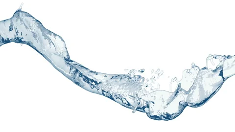 4K slow motion blue vortex water flow with alpha matte Vidéo 97744088