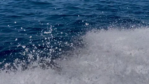 4K Slow Motion Boat Wake Stock Footage 156974081
