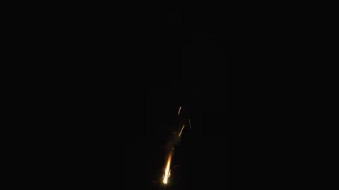 4K Slow motion close up of fireworks and sparklers Stock Footage 107982791
