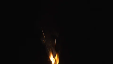 4K Slow motion close up of fireworks and sparklers Stock Footage 107983328