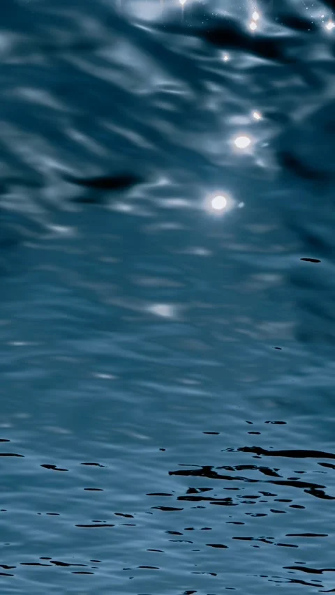 4K Slow Motion Dark Blue Water Video - Serene Reflective Surface Stock Footage 315875579